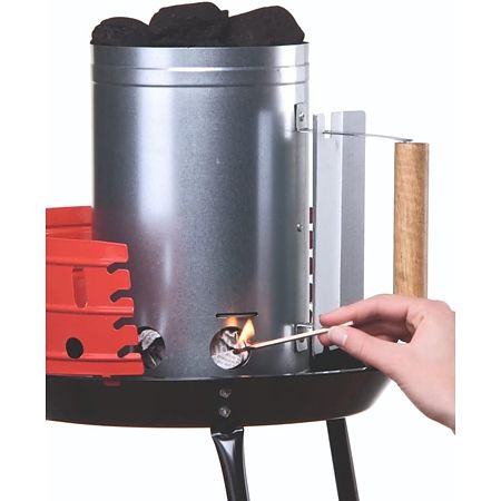 Dispenser pentru aprins gratarul BBQ Collection, otel zincat, 25.5 x 16.7 x 27.4 cm 