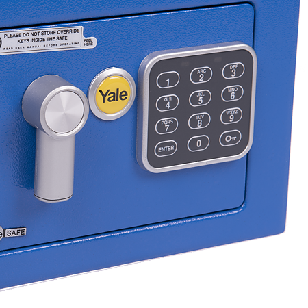 Mini seif Yale, electronic, albastru, 170 x 230 x 170 mm Mini seif Yale, electronic, albastru, 170 x 230 x 170 mm