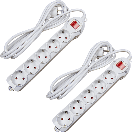 Prelungitor 5 prize cu intrerupator, 3 m, CP + protectie Loh Prelungitor 5 prize cu intrerupator, 3 m, CP + protectie Loh