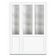 Usa PVC pentru intrare, alb, 140 x 200 cm, 5 camere, stanga