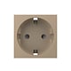 Modul priza simpla Schuko Livolo VL-FCTC16A, policarbonat, auriu