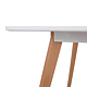 Masa living Celia, blat din MDF vopsit, picioare lemn de fag, alb, 120 x 80 cm