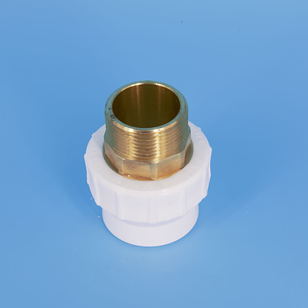Mufa PPR 40 mm Supratherm, 1 1/4", filet exterior, alb