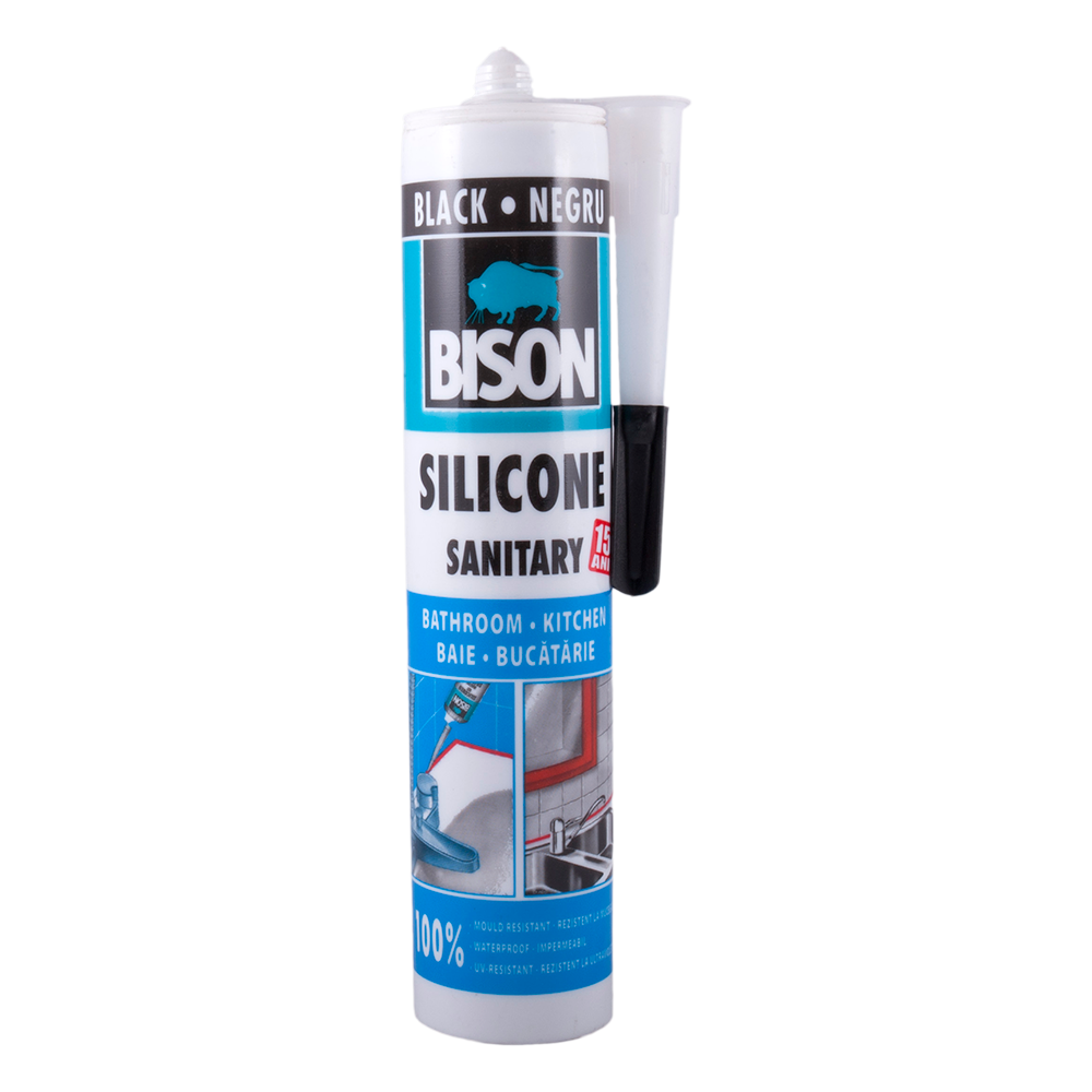 Silicon Sanitar Bison negru 280 ml