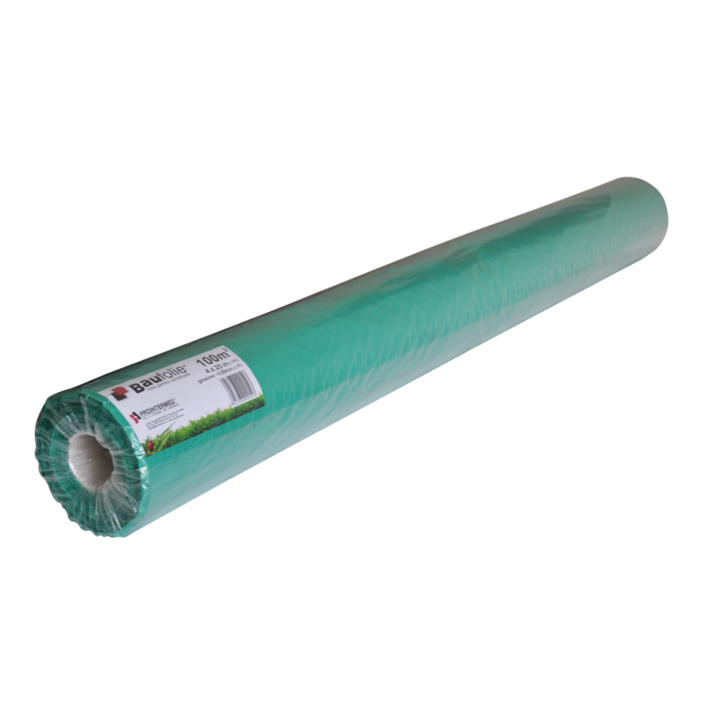 Folie polietilena Baufolie, LDPE reciclat, grosime 0,09 mm, dimensiuni 4×25 m 009
