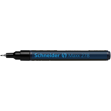 Marker permanent Schneider, varf subtire, 0.8 mm, cu vopsea neagra