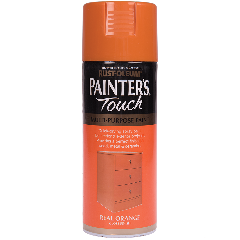 Vopsea spray decorativa Rust-Oleum Painter`s Touchs, portocaliu, lucios, interior/exterior, 400 ml 400