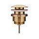 Ventil cu corp de scurgere Wirquin, universal, cu surub central, Quick-clac, alama, auriu periat Ø1''1/4 inchi x Ø 63mm