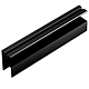 Profil Y cu perie, aluminiu, negru mat, 2,5 m Profil Y cu perie, aluminiu, negru mat, 2,5 m