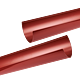 Jgheab 125 mm, PVC, Regenau, culoare: rosu, L= 3 m