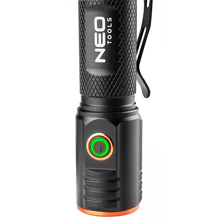 Lanterna reincarcabila 2 in 1 LED CHN Neo Tools, 20 W, 2000 lm, 5 moduri de iluminare, incarcare usb