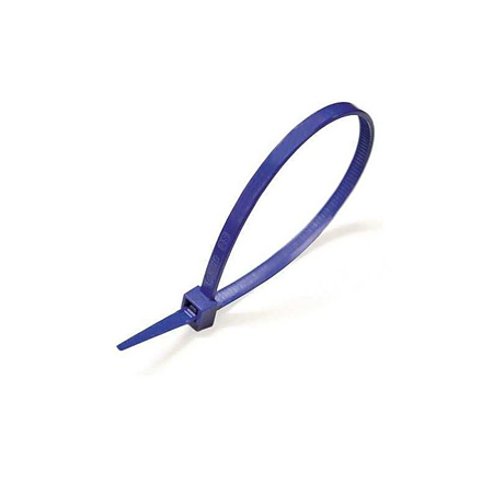 Coliere din plastic, poliamida 6.6, albastru, 140 x 3.5 mm, 100 bucati