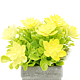 Aranjament decorativ ghiveci flori artificiale, galbene, 8 x 18 cm