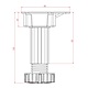 Picior flansa plinta negru D30, inaltime reglabila 100–150 mm