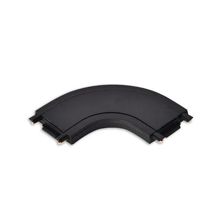 Conector R semirotund Track Light KL182014, 90 de grade, pentru sina magnetica, 48V DC, IP20, negru