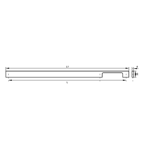 Maner AA877B 972 mm, aluminiu mat