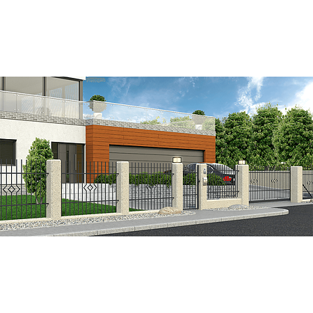 Poarta pietonala otel Cristal, deschidere stanga, gri antracit RAL 7016, 0.9 x 1.5 m