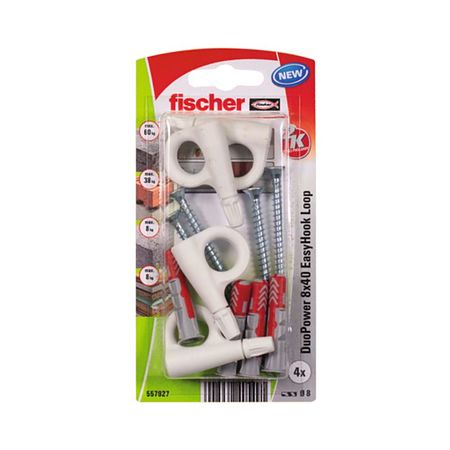 Diblu Fischer Duopower Easyhook, nylon, 8 x 40 mm, 4 bucati