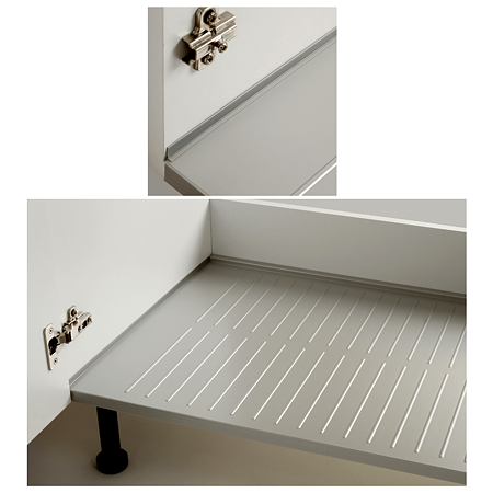 Protectie sertar/cabinet Scilm, plastic, gri, 86.3 x 56 cm
