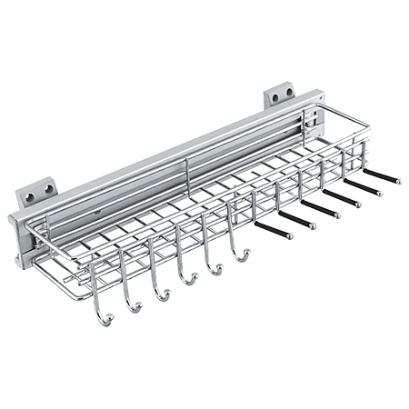 Suport cu glisare pentru cravate, curele si sosete, cromat, 450 mm