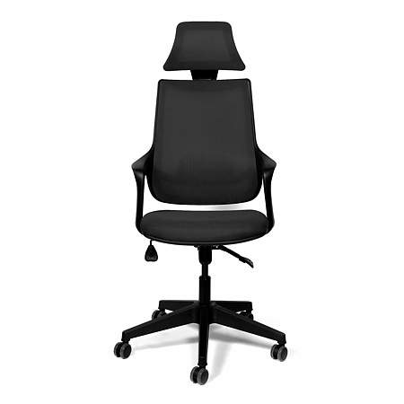 Scaun birou ergonomic gri inchis Kronsit Verona, tapiterie textila, rotativ, reglabil pe inaltime, 59 x 51 x 130 cm