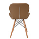 Scaun bucatarie / living Eliza, tapitat, piele ecologica, cadru de lemn, taupe, max. 110 Kg., 73 x 47 cm