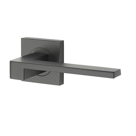 Set maner cu rozeta Falcon Yale, aliaj zinc, negru mat, 65 mm