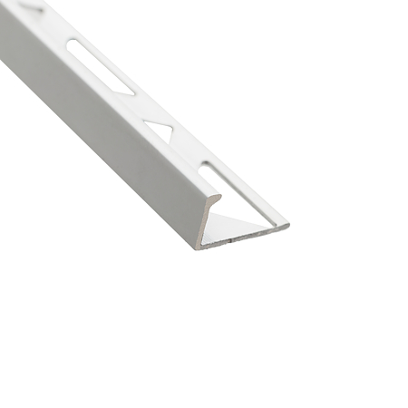 Profil de terminatie gresie/faianta SET S51, aluminiu, alb, 10 mm x 2.5 m
