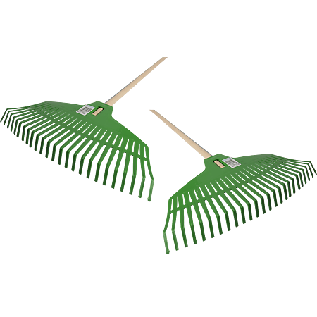 Grebla pentru gazon Focus, cu coada lemn, verde Grebla pentru gazon Focus, cu coada lemn, verde