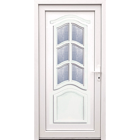 Usa PVC K003 pentru intrare, alb, 110 x 210 cm, dreapta