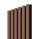 Panou decorativ Linea Acustic, 6 lamele, MDF, albastru fum/negru, interior, 265 x 24.5 x 2.2 cm