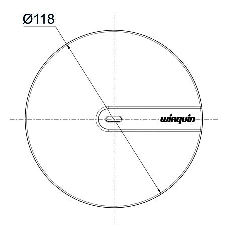 Capac tip DOM pentru sifon Wirquin SLIMPlus, din ABS, auriu periat, Ø118 mm