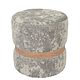 Taburet Ring, inel stejar, catifea crem E04, rotund, 38 x 38 x 40 cm