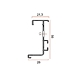 Profil Gola L LED, aluminiu, alb mat, 4 m