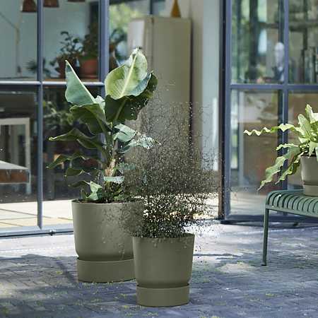 Ghiveci Elho Greenville Round, plastic, verde, diametru 30 cm, 23.3 cm