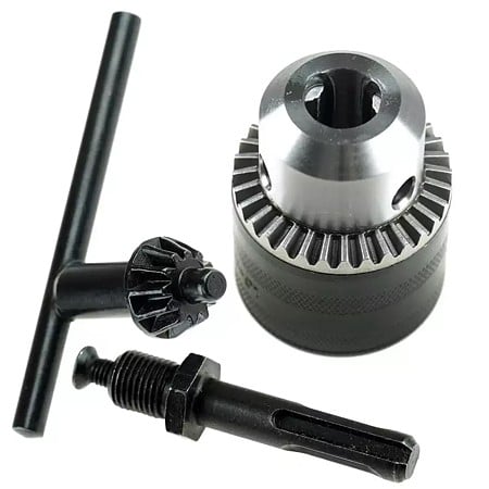 Set 3 piese mandrina cu cheie + adaptor SDS-Plus, 1,5–13 mm, prindere 1/2"-20 UNF