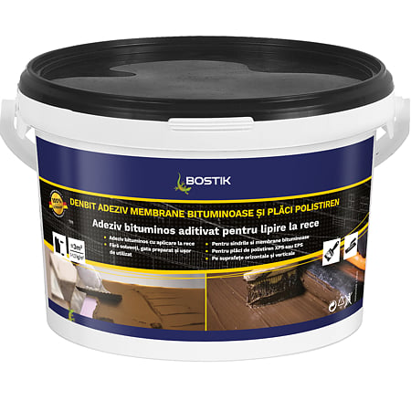 Adeziv membrane bituminoase si placi polistiren Bostik Denbit, negru, 3 kg