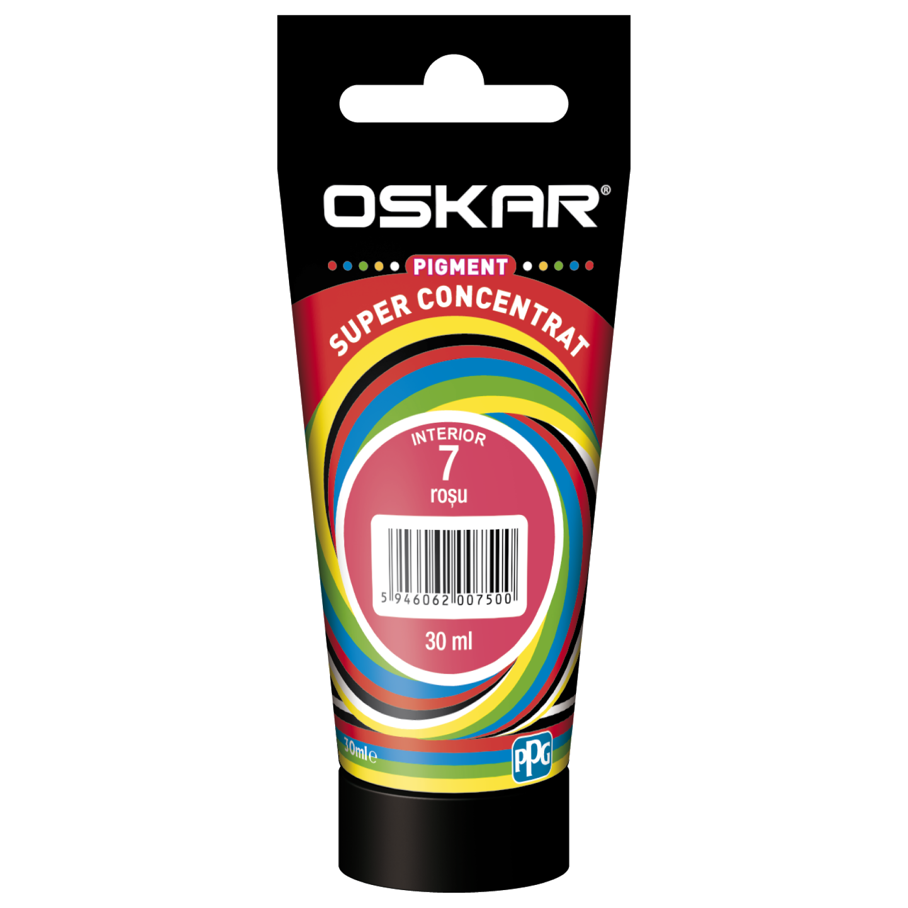 Pigment vopsea lavabila Oskar super concentrat, rosu 7, 30 ml Coloranti
