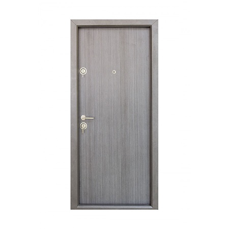 Usa metalica intrare Arta Door 101,  cu fete din MDF laminat, deschidere dreapta, culoare gri, 880 x 2010 mm