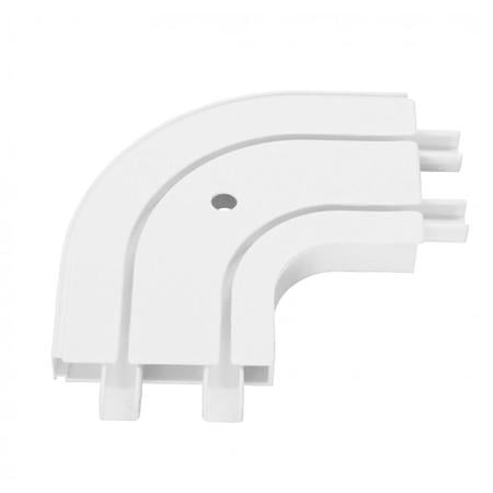 Cot exterior stanga/dreapta pentru sina SH 2 PVC, alb, 2 canale