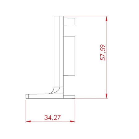 Set accesorii unghi 90 grade Gola L, plastic, auriu