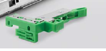 Set accesorii FGV prindere pentru glisiere Excel cu extractie totala, plastic, verde, 100 mm