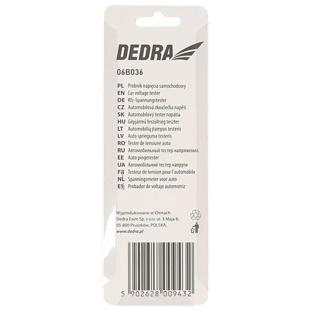 Tester de tensiune auto Dedra, 6 - 24 V