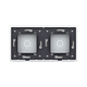 Panou intrerupator simplu + simplu Livolo VL-P701/01-4W, sticla securizata, alb