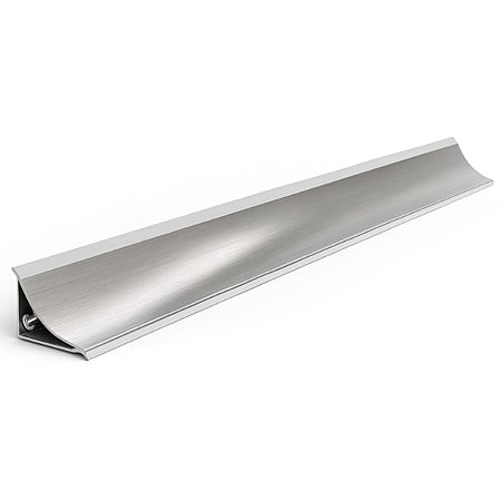 Profil inaltator concav pentru blat bucatarie, aluminiu, argintiu, 4 m