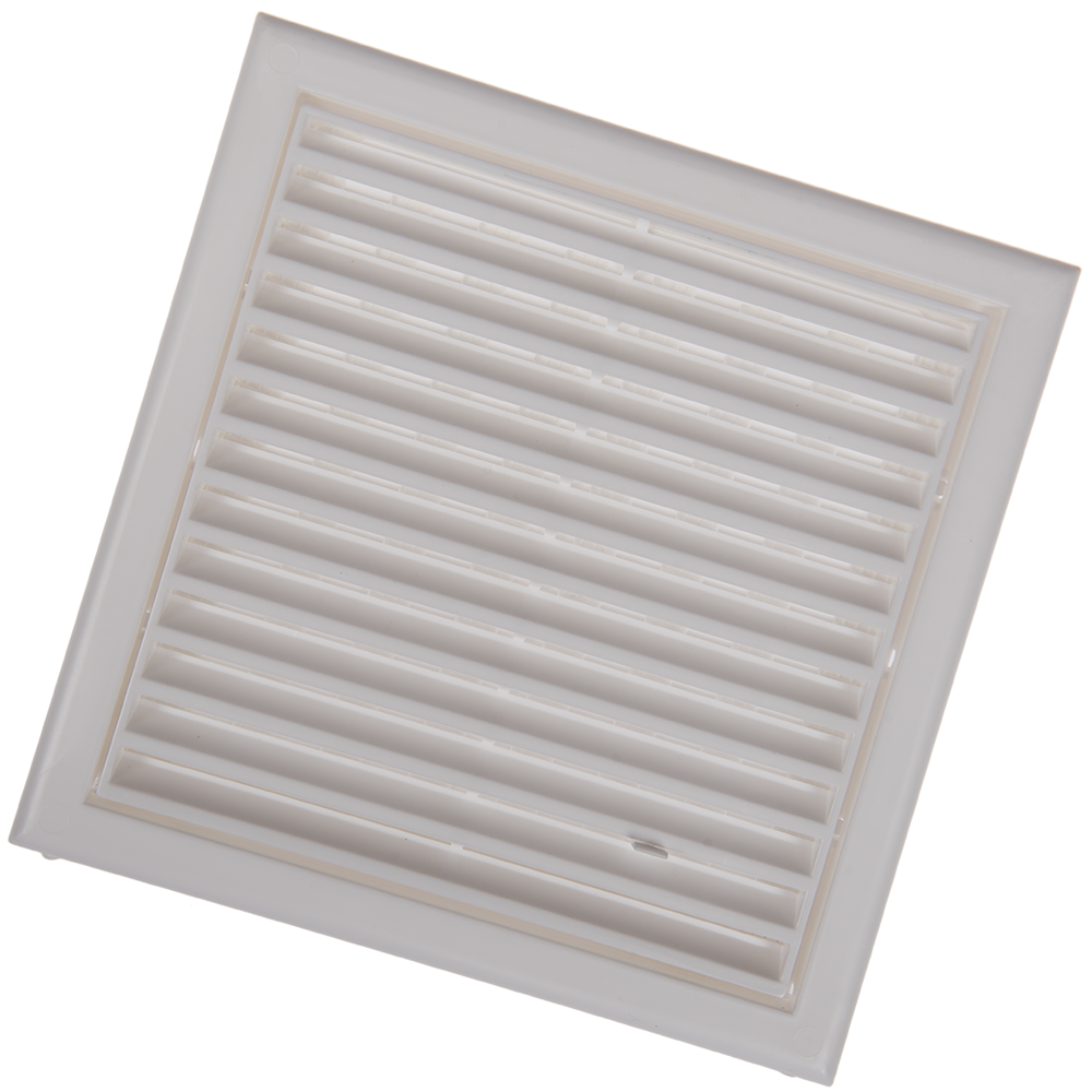 Grila cu plasa antiinsecte si jaluzele reglabile Vents, PVC, alb, 154 x 154 mm