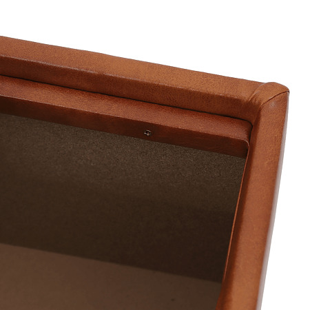Taburet Box crem/ cognac IP, 37 x 37 x 42 cm