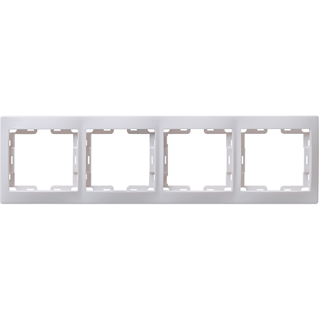 Rama decor RG-4- KB IEK Kvarta, 4 module, plastic, alb
