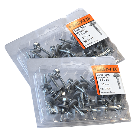 Surub SDS cu saiba EPDM, 4,2 x 25 mm, 25 BUC Surub SDS cu saiba EPDM, 4,2 x 25 mm, 25 BUC