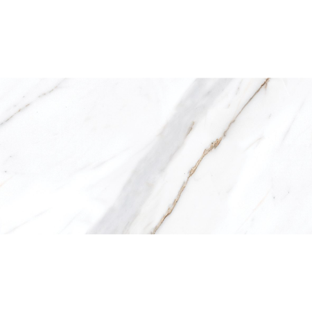 Gresie portelanata Cesarom Statuario, PEI4, textura lis, finisaj mat, alb, marmura, dreptunghiulara, grosime 9 mm, 60 x 30 cm 